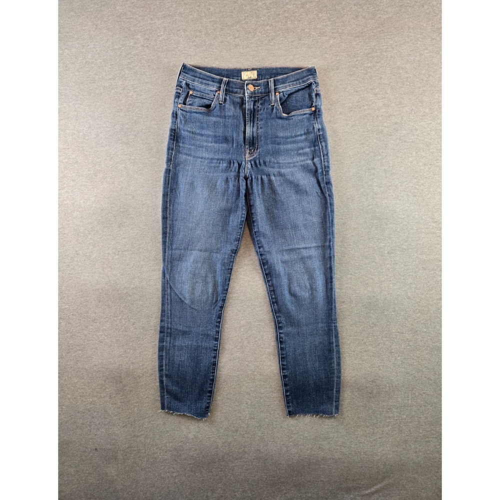 MOTHER JEANS Size 27 'The Stunner Zip Two Step Fray - Girl Crush' (Mid-Rise) - Picture 1 of 16